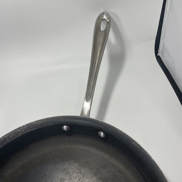 All-Clad Stainless Nonstick Saute Pan 12 Inch USA Made Worn Bottom Used Cookware - Picture 7 of 9